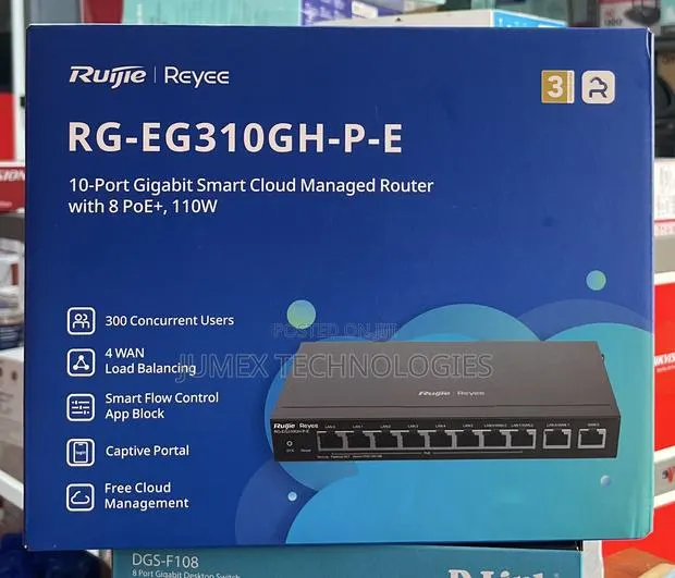 RUIJIE RG-EG310GH-P-E 10Port Gigabit Smart Cloud Managed Router 8 PoE+ · Photo 1