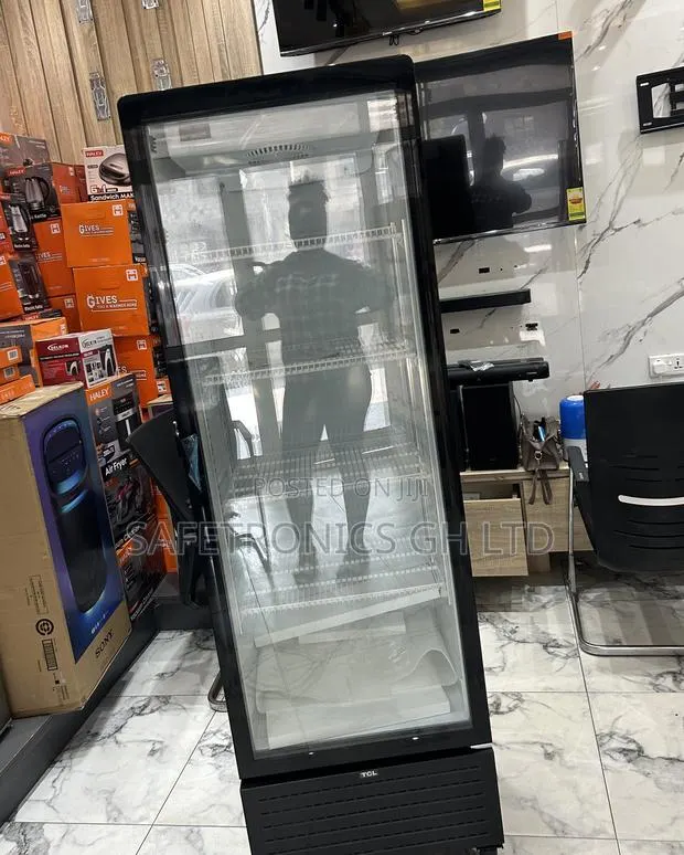 Authentic New TCL Glass 1 Door Display Fridge F305scb · Photo 1