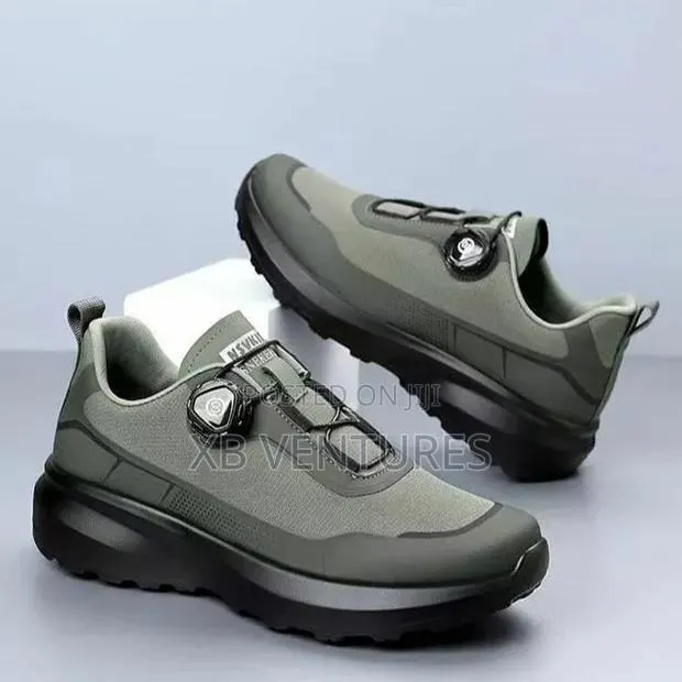 Outdoor Daily Walking Non-Slip Dial Lace Sneaker - Green · Photo 1