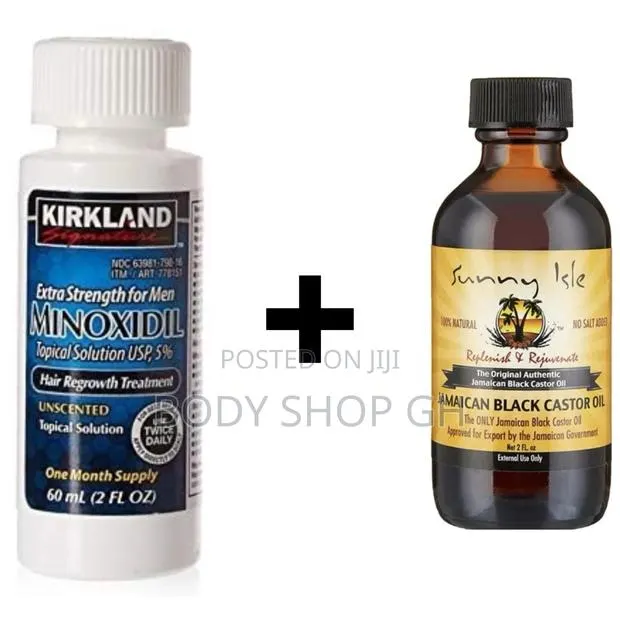 Hair and Beard Growth Pack - Kirkland Minoxidil + Castor Oil · Photo 1