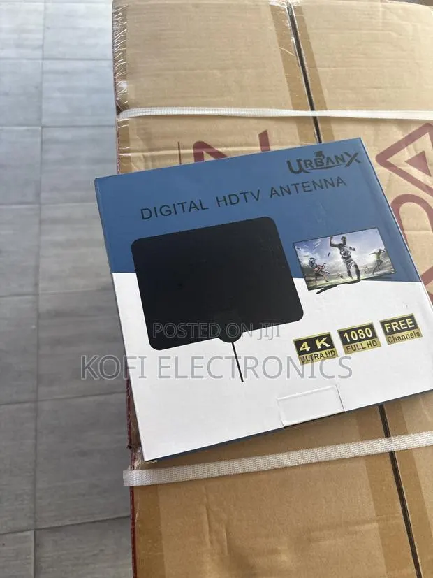 Indoor Digital Tv Antenna HDTV W/Booster - Black Order Now · Photo 2