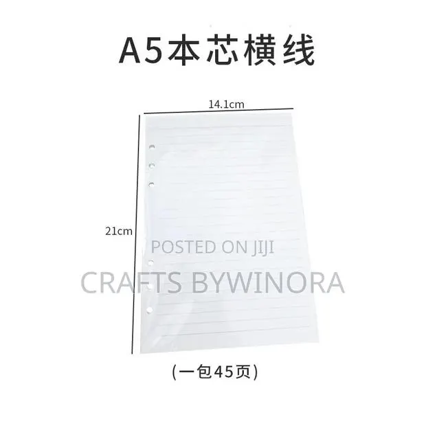 A5 Book Sheets – 45 Pages White Ruled Paper · Photo 1