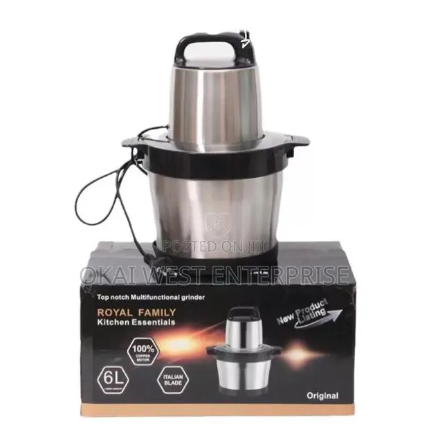 High-Capacity 6L Stainless Steel Electric Fufu Grinder & Mixer