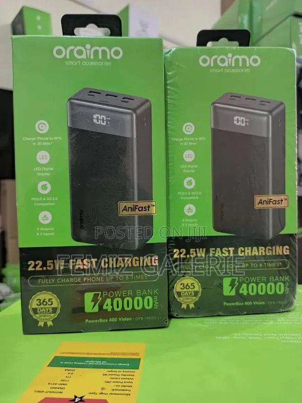 Oraimo Powerbox 400 Vision 40000mah 22.5w Power Bank · Photo 1
