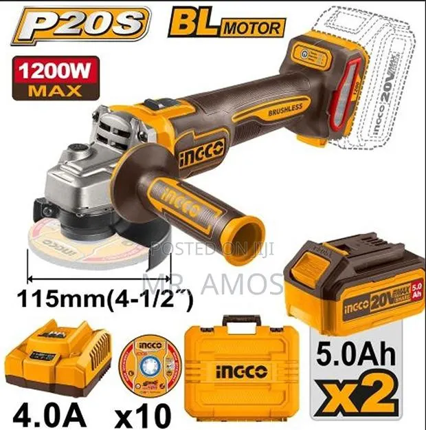 1200w Bl Cordless Angle Grinder +10pcs Cutting Disc - Cagli · Photo 1
