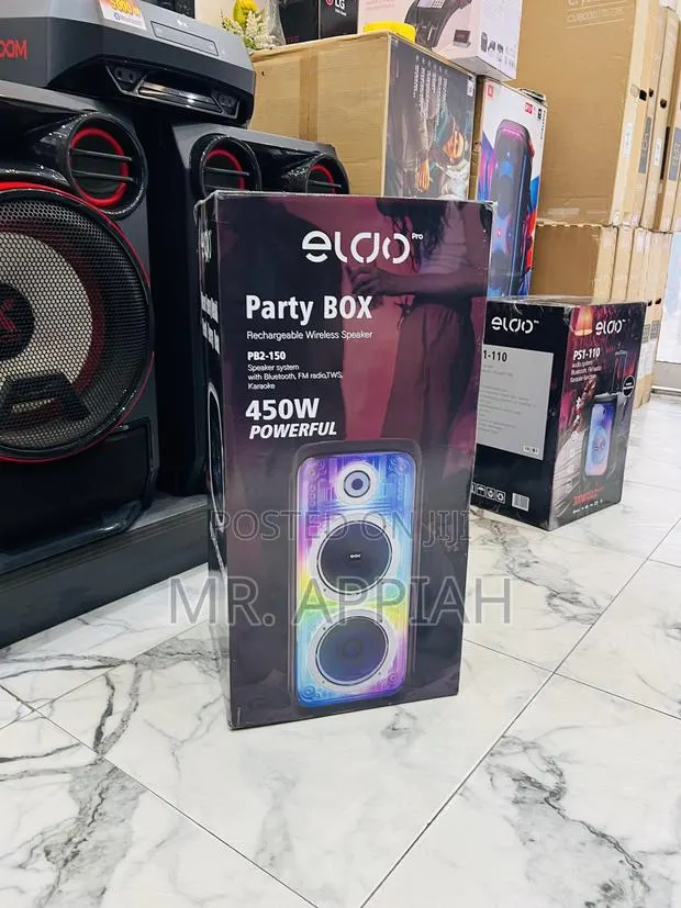 Unique Pb2-150 Double 8" Rechargeable Bluetooth Speaker(Black)450w · Photo 1