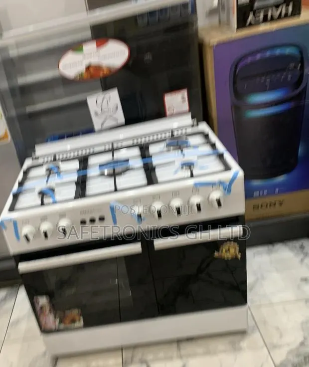 Buy Elegant White Mediatech 5-Burner Gas Cooker With Oven, Grill · Photo 1