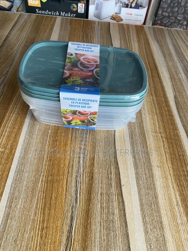 3pcs Plastic Crisper Containers for Vegetables · Photo 1
