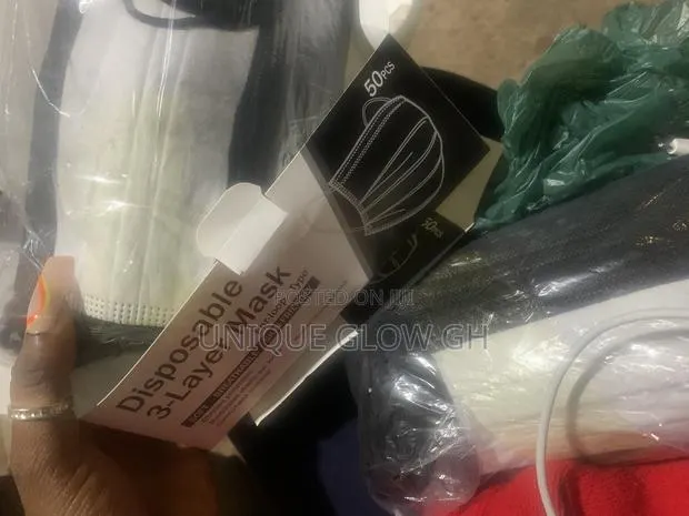 3 - Ply Surgical Nosemask Black With White Inner Lining · Photo 1