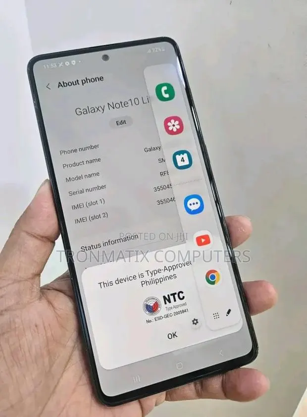 Samsung Galaxy Note 10 Lite 128 GB Black · Photo 1