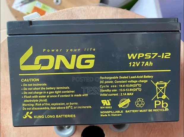 Long 12v 7ah Battery (Energizer Merlin4) · Photo 1