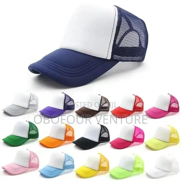 TWO-TONE Trucker Hat Mesh Back Snapback Baseball Cap Solid. · Photo 1