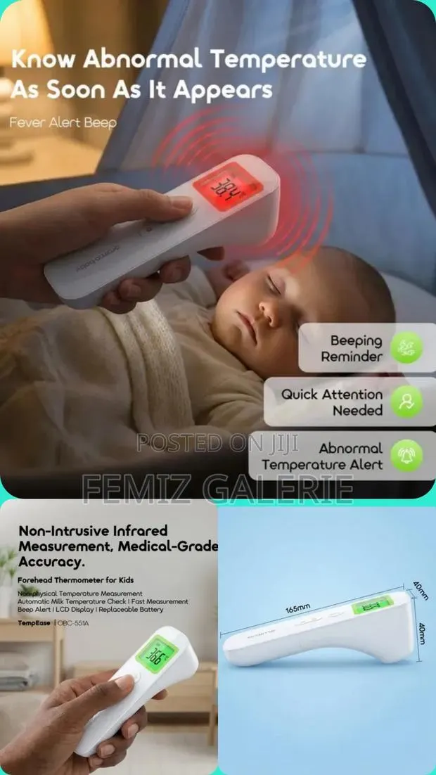 Oraimo TempEase Infrared Forehead Thermometer Dual Mode Body Object · Photo 2
