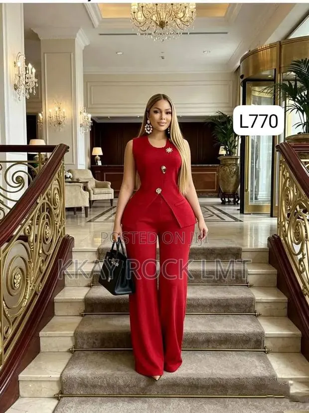Luxurious Red Blazer Dress Set. · Photo 1
