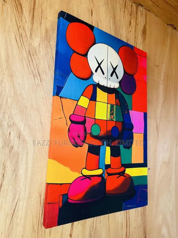 Real Cloth Canvas Multi Colourful Kaws Single Wall Frame Canvas · Photo 1