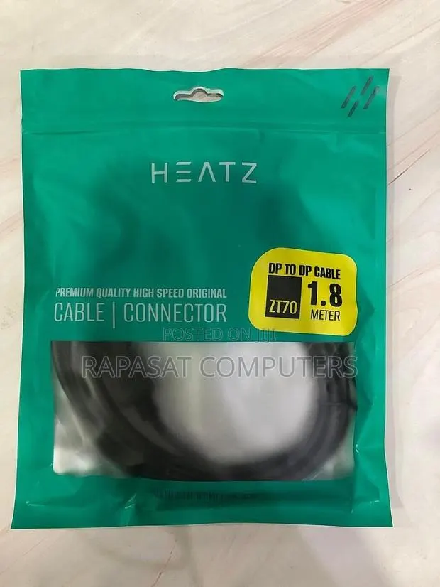 Heatz ZT70 DP Male to DP Male 1.8 Meters Cable · Photo 1