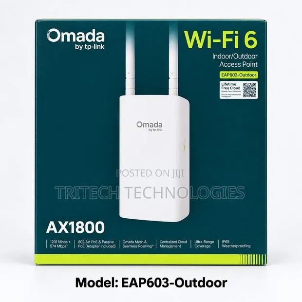 OMADA EAP603-Outdoor AX1800 Indoor/Outdoor Wi-Fi 6 Access Point · Photo 1