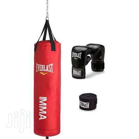 Boxing Punch Bag New Everlast Gloves Wrap · Photo 1