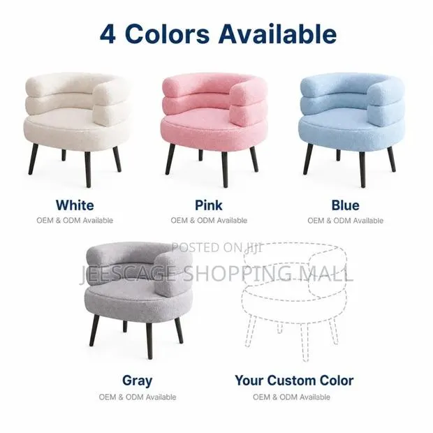 Modern Roly Poly Barrel Accent Chair With Textured Fabric · Photo 1