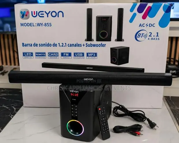 WEYON WY-855 2.1 Channel Bluetooth Sound Bar With Subwoofer · Photo 1