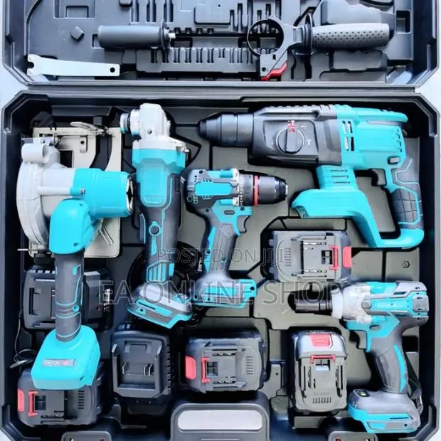 5 in 1 Cordless Multifunctional Drilling Cutting Hammering Tools Set. · Photo 1