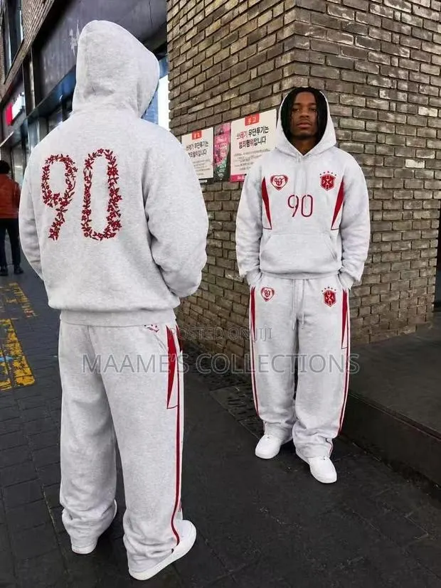 Men’s 90 Graphic Hoodie Jogger Tracksuit Set · Photo 1