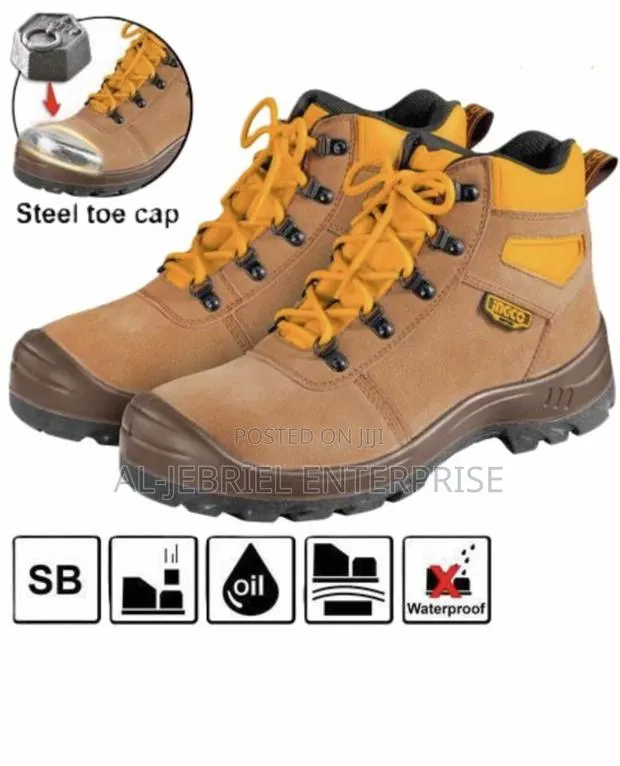 Ingco Safety Boots – Brown · Photo 1