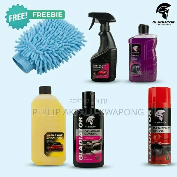 Bundle Pack 6: Car Shampoo,tire Gel,quick Detailer, Dashboard Polish · Photo 1