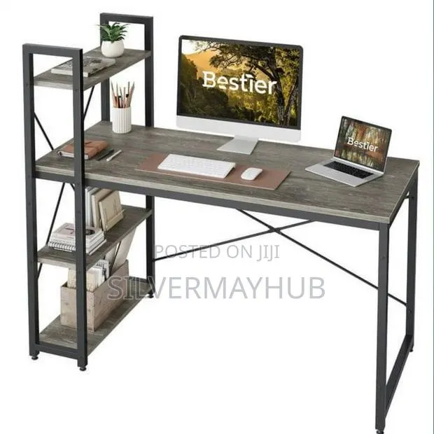 Computer Desk With Bookshelf Multipurpose Workstation for H · Photo 1