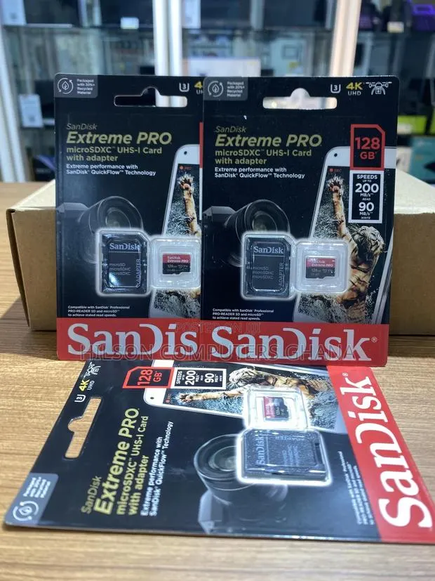 Sandisk Extreme Pro Microsdx Uhs-I Card With Adapter - 128gb · Photo 1