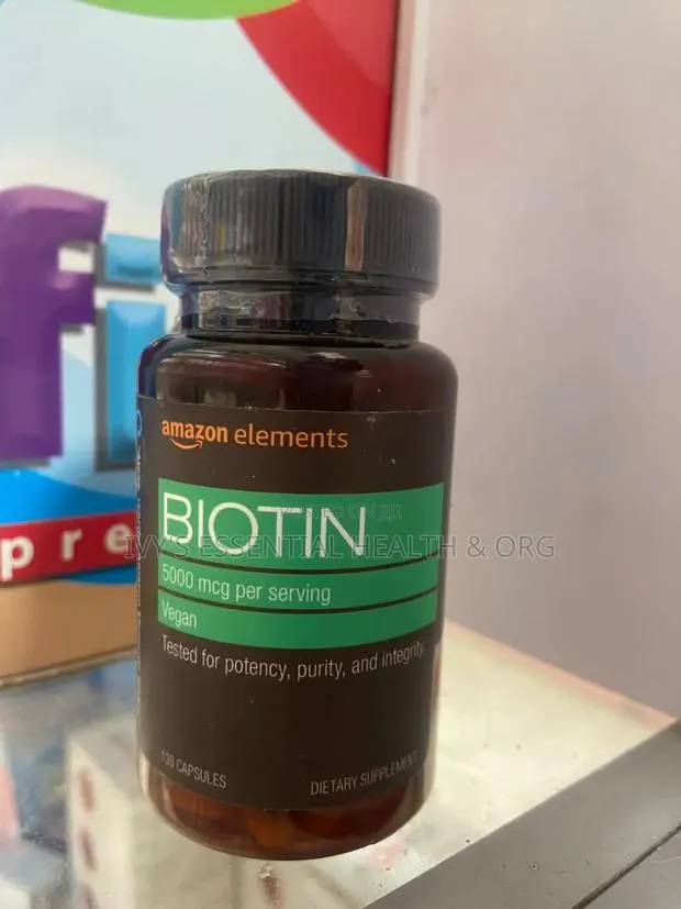 Amazon Elements Biotin 5000mcg · Photo 1