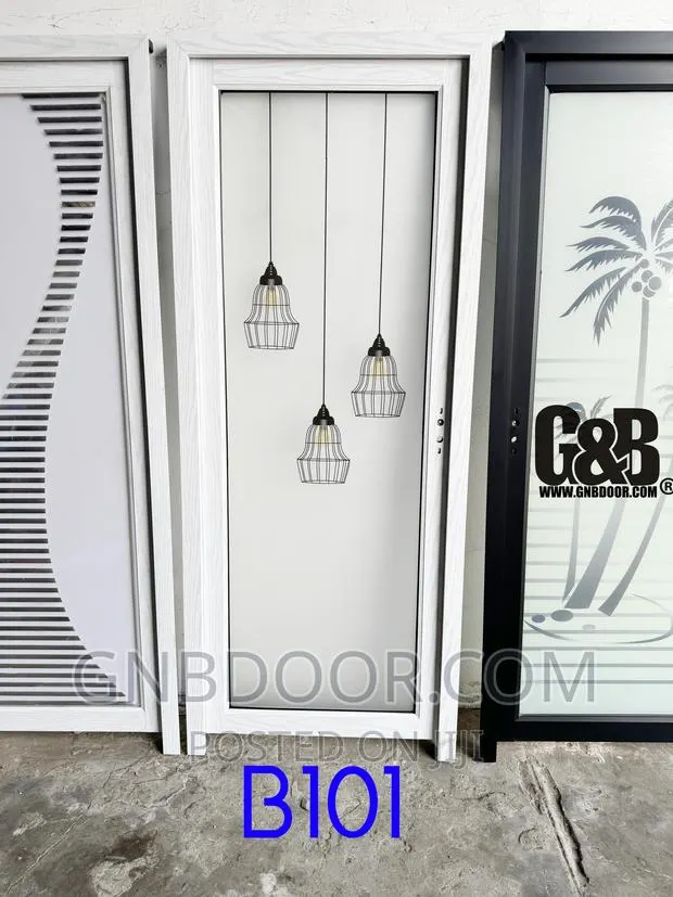 B101 Outside Open Washroom Door Glass and Aluminum