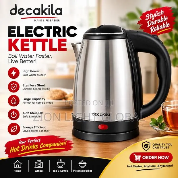 Decakila Stainless Steel Electric Kettle for Sale! · Photo 1
