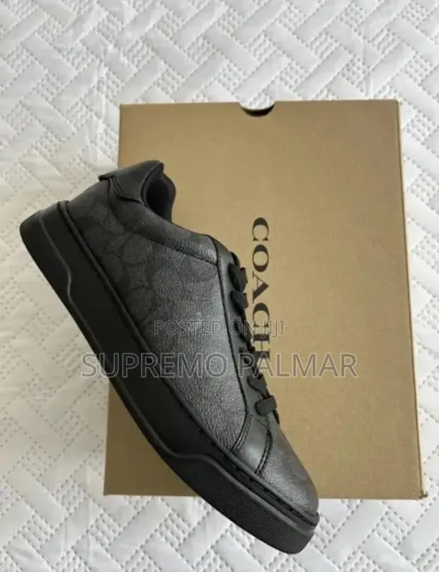 High Line Coach Sneakers – Graphite Black Signature Canvas · Photo 1