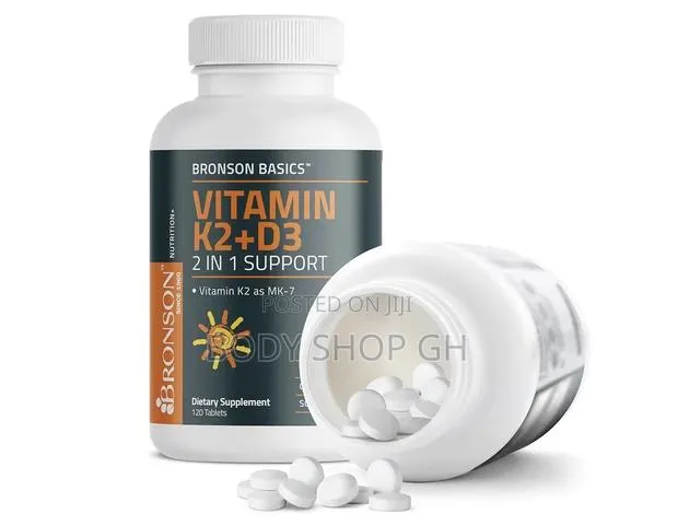 Vitamin K-2 With D3 Supplement Extra Strength 2 in 1 Support 120 Tabs · Photo 1