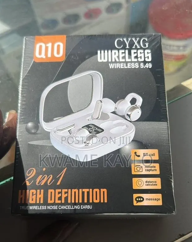 4 in 1 Clip Wireless Earbuds -White · Photo 1