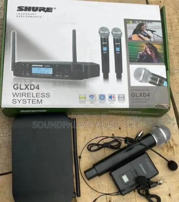 Shure GLXD4 Hand and Lapel Wireless Microphone With Head Microphone · Photo 1