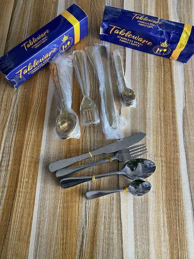Stainless Steel Cutlery Set(24 Pieces)-Gold Silver · Photo 1