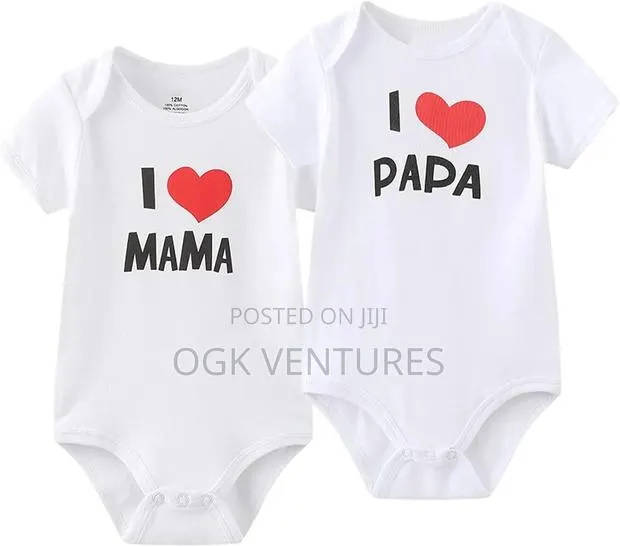 3 Pieces White Cotton Baby Body Suits · Photo 1