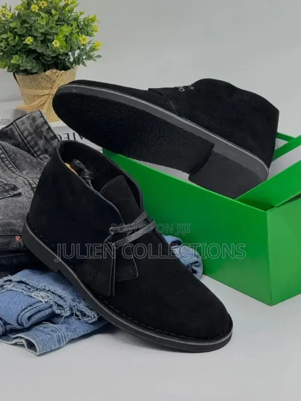 Original Clarks Desert Black Coffee Brown Cream Grey N Beige · Photo 1