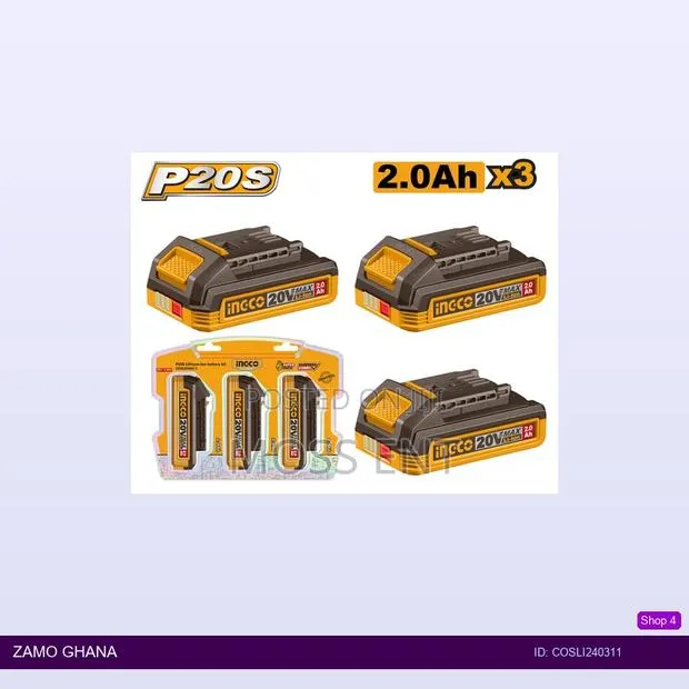 3 PCS Battery 20v 2ah - Cosli240311 · Photo 1