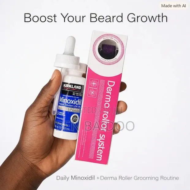 Kirkland Minoxidil and Derma Roller Routine Tool(Grow Hair Quick) · Photo 1