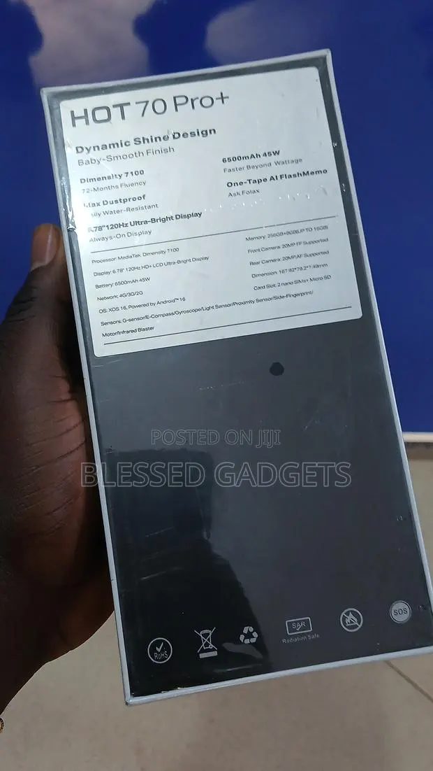 New Infinix Hot 70 Pro 5G+ 256 GB Black · Photo 1