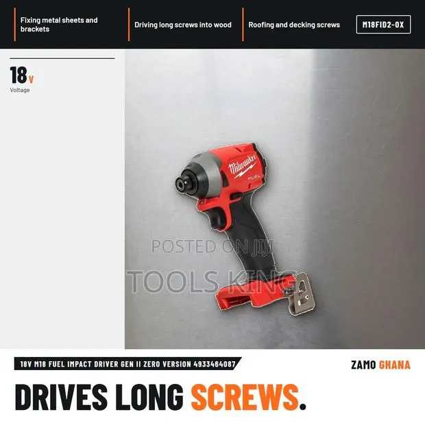 18V M18 Fuel Impact Driver Gen II Zero Version - M18fid2-0x · Photo 1