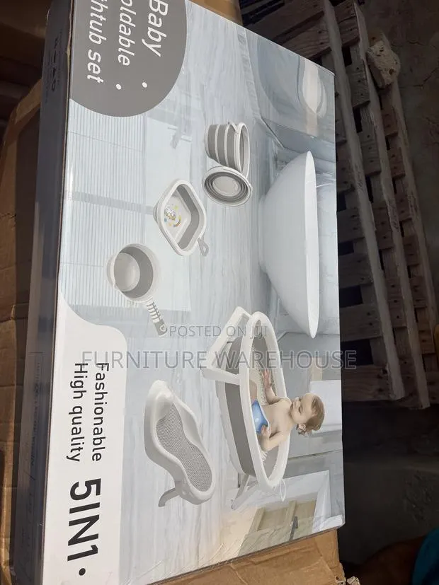Grey 5-in-1 Baby Foldable Bathtub Set · Photo 3
