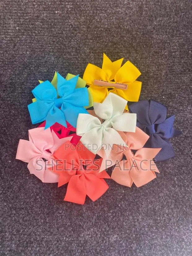 10pcs Baby Girl's Bow Hairpin Ribbon Random Color · Photo 1