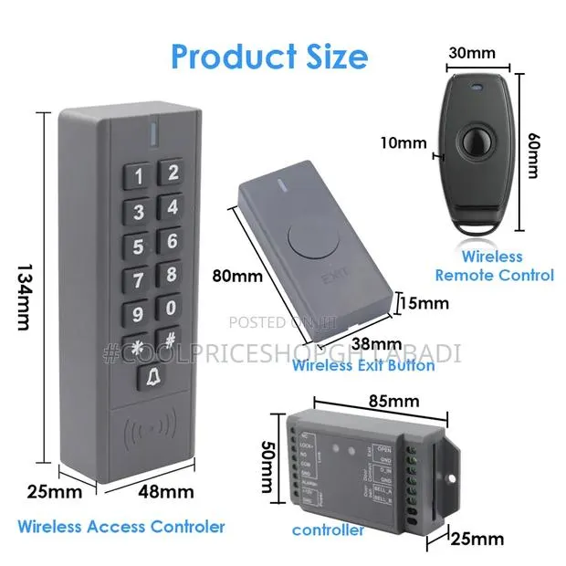 Wireles Door Lock Remote Control Access Control Kits 125Khz · Photo 1