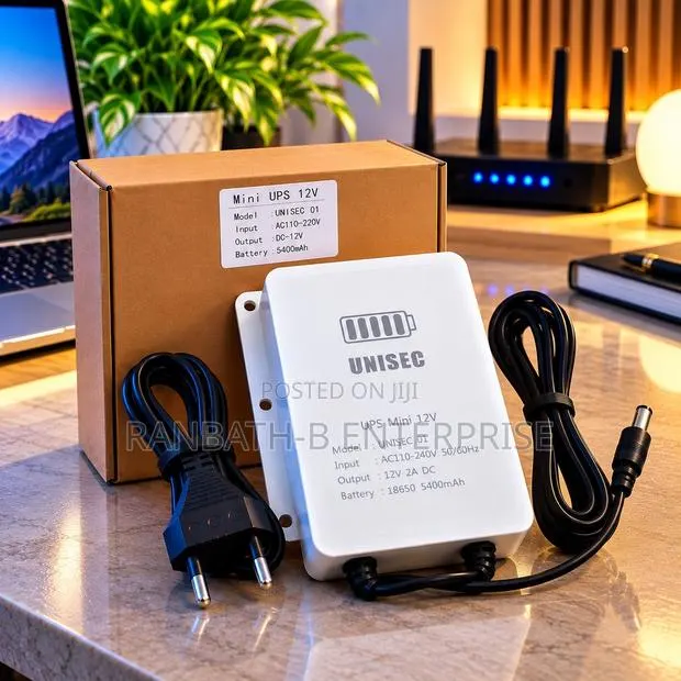 UNISEC Mini UPS 12V – 12V 2A Backup Power for Routers, Modems CCTV · Photo 1