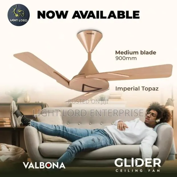 Now Available Brown Color Valbona Ceiling Fan · Photo 1