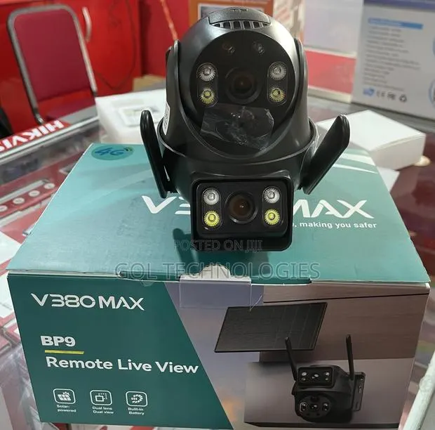 Solar 4g Sim Camera V380 Max Remote Live Biew Bp9 Dual Lens Battery · Photo 1